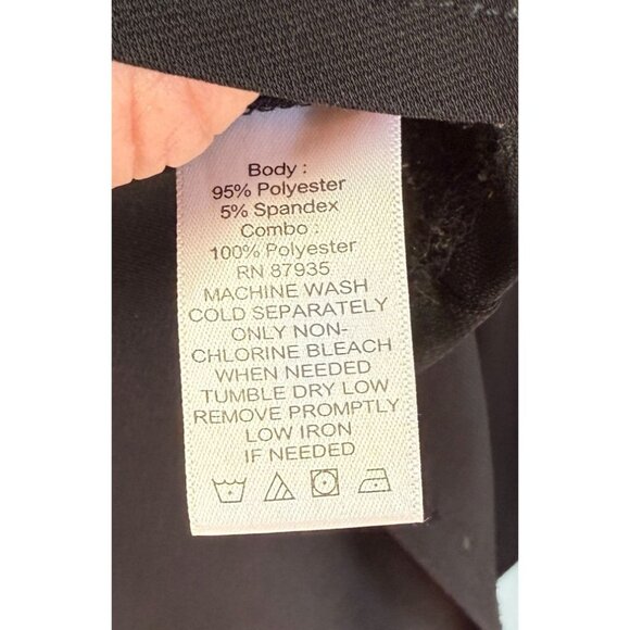 Susan Graver Premier Womens Small Sheer Sleeves Knit Button Front Top Black Flow - Picture 12 of 12